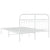 Metal Bed Frame without Mattress with Headboard White 135x190 cm