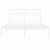 Metal Bed Frame without Mattress with Headboard White 150x200 cm