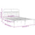 Metal Bed Frame without Mattress with Headboard White 150x200 cm