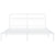 Metal Bed Frame without Mattress with Headboard White 183x203 cm King