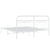 Metal Bed Frame without Mattress with Headboard White 183x203 cm King