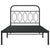 Metal Bed Frame without Mattress with Headboard Black 107x203 cm King Single