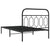 Metal Bed Frame without Mattress with Headboard Black 107x203 cm King Single