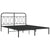 Metal Bed Frame without Mattress with Headboard Black 135x190 cm