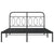 Metal Bed Frame without Mattress with Headboard Black 135x190 cm