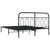 Metal Bed Frame without Mattress with Headboard Black 135x190 cm