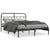 Metal Bed Frame without Mattress with Headboard Black 135x190 cm