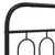 Metal Bed Frame without Mattress with Headboard Black 150x200 cm