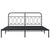 Metal Bed Frame without Mattress with Headboard Black 183x203 cm King