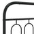 Metal Bed Frame without Mattress with Headboard Black 183x203 cm King