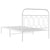 Metal Bed Frame without Mattress with Headboard White 107x203 cm King Single