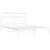 Metal Bed Frame without Mattress with Headboard White 135x190 cm