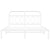 Metal Bed Frame without Mattress with Headboard White 135x190 cm