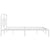 Metal Bed Frame without Mattress with Headboard White 135x190 cm