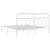 Metal Bed Frame without Mattress with Headboard White 183x203 cm King