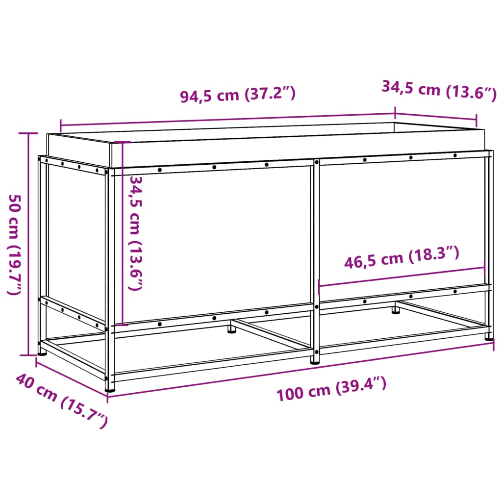 Garden Planter 100x40x50 cm Solid Wood Pine
