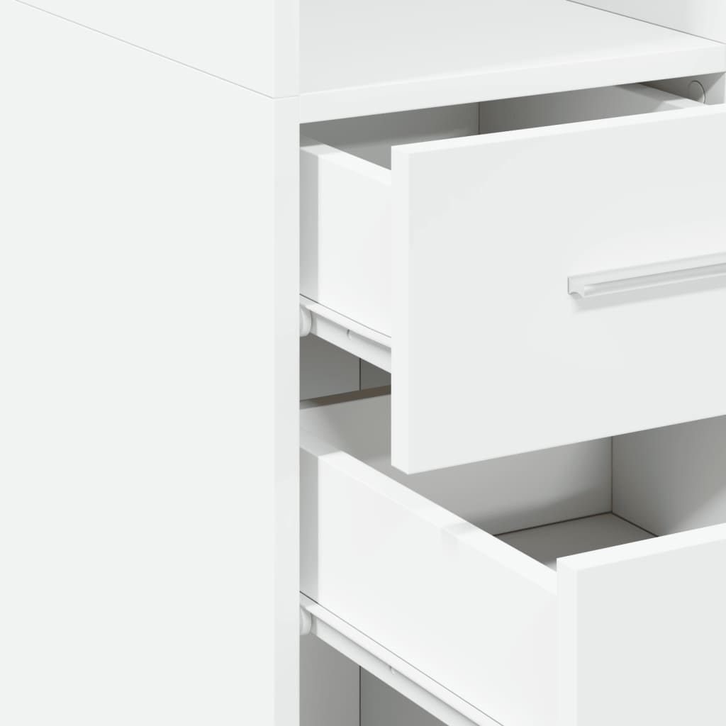 Highboard White 30x42.5x185 cm Engineered Wood