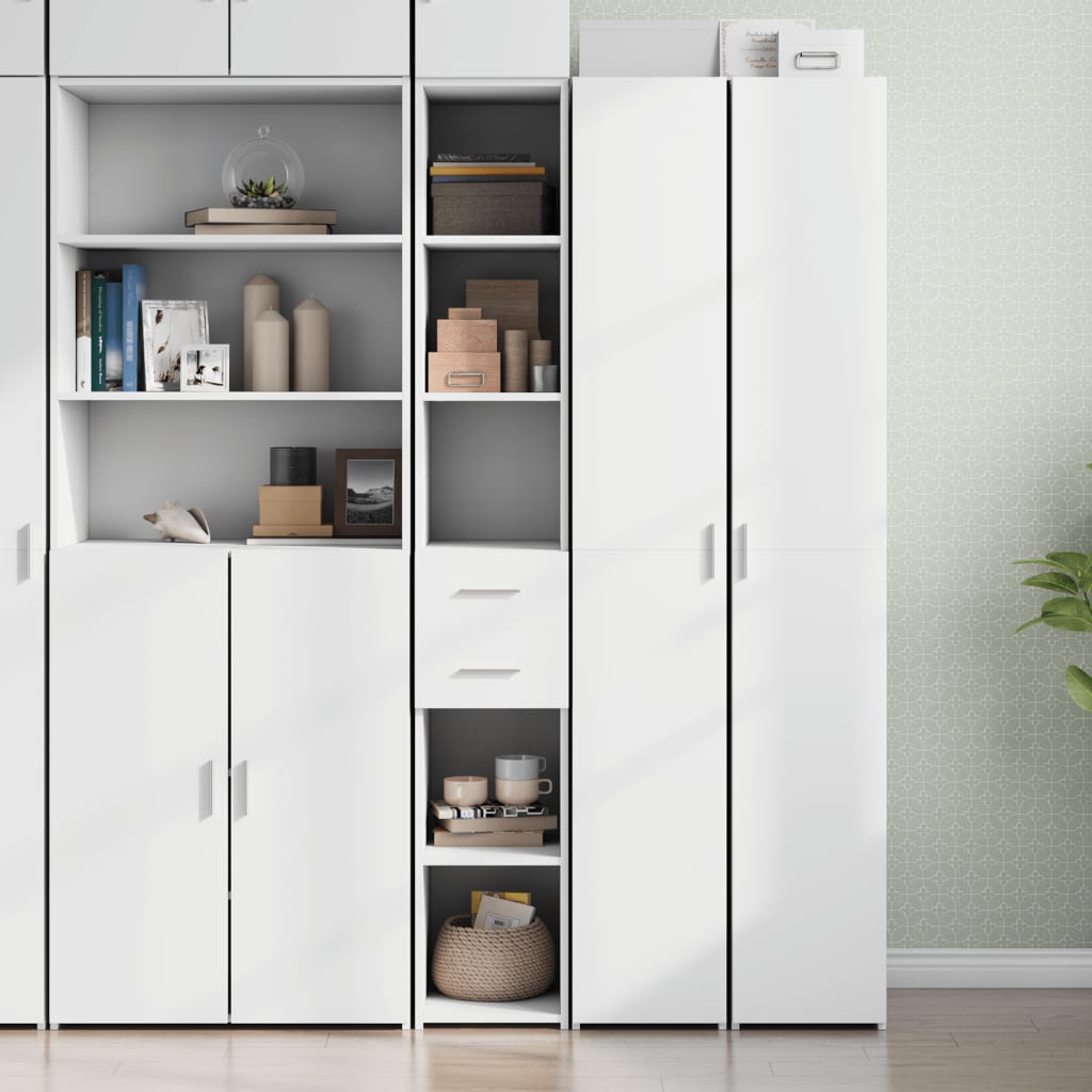 Highboard White 30x42.5x185 cm Engineered Wood