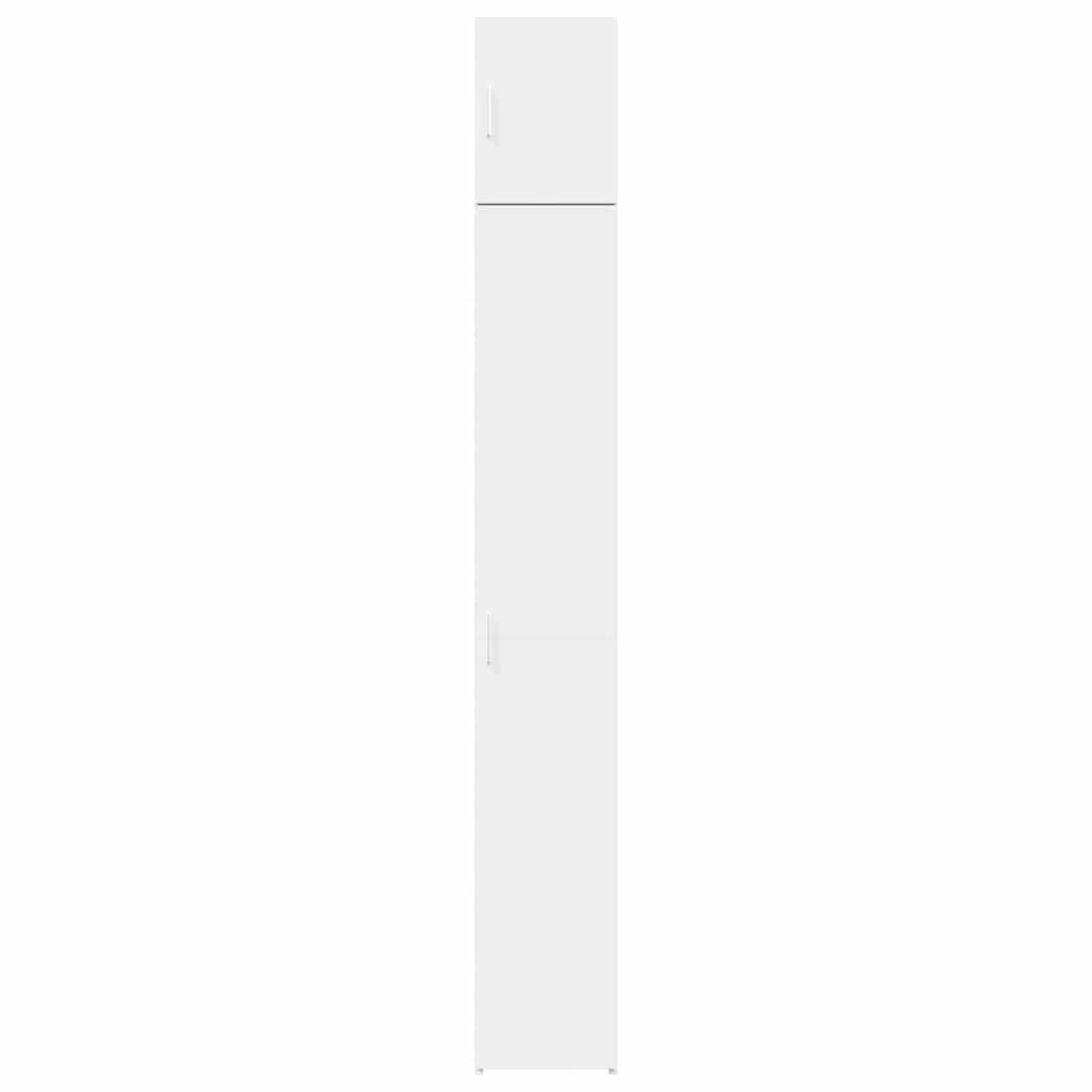 Slim Storage Cabinet White 30x42.5x225 cm Engineered Wood