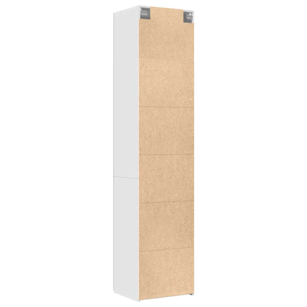 Slim Storage Cabinet White 50x42,5x225 cm Engineered Wood