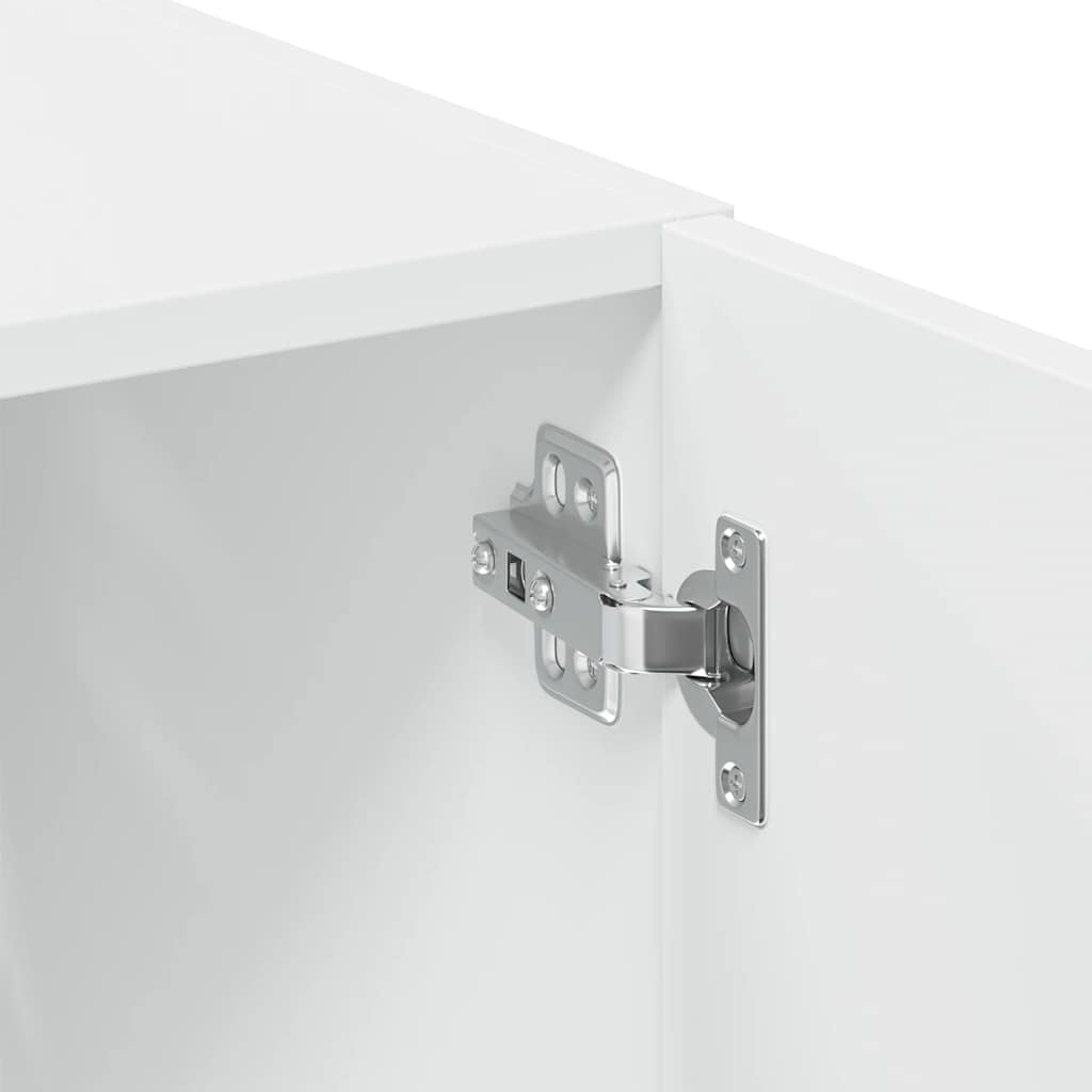 Slim Storage Cabinet White 50x42,5x225 cm Engineered Wood