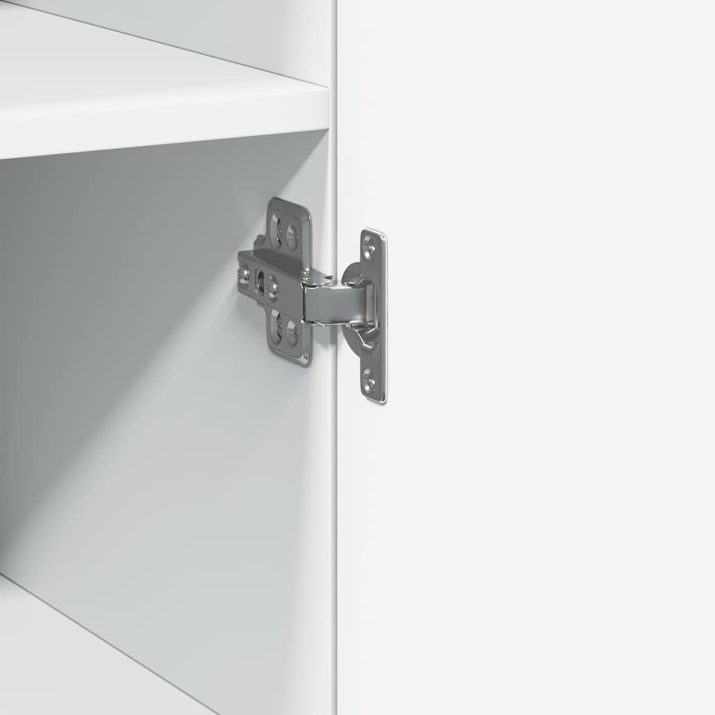 Slim Storage Cabinet White 50x42,5x225 cm Engineered Wood