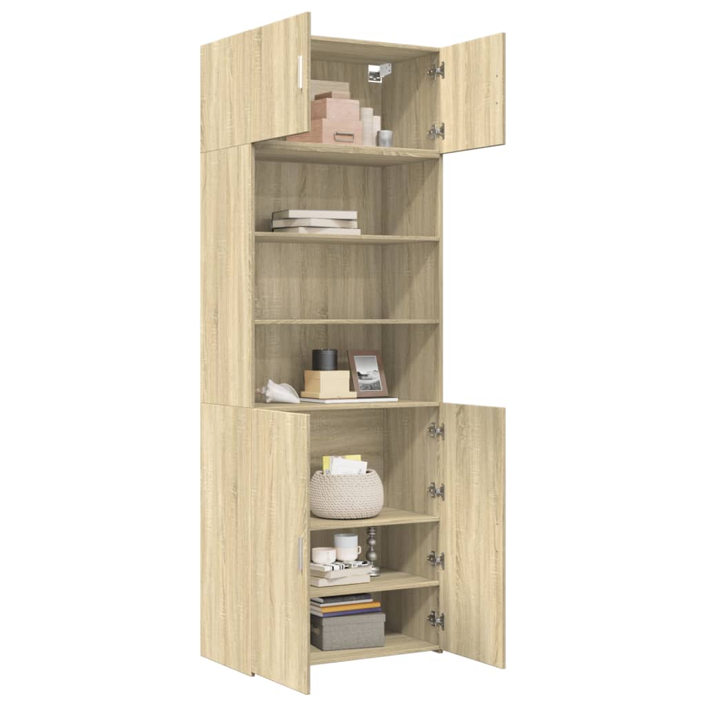Storage Cabinet Sonoma Oak 80x42,5x225 cm Engineered Wood