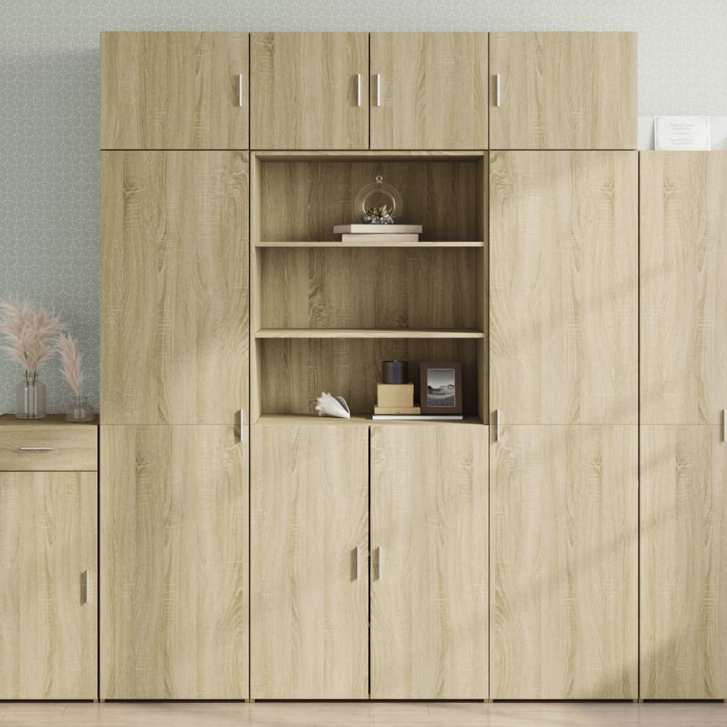 Storage Cabinet Sonoma Oak 80x42,5x225 cm Engineered Wood