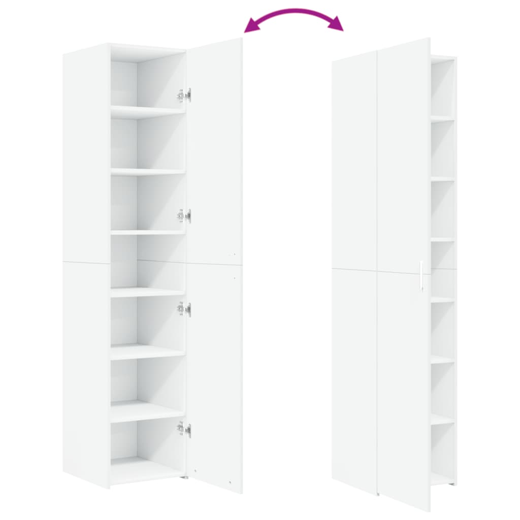 Highboard White 40x42.5x185 cm Engineered Wood