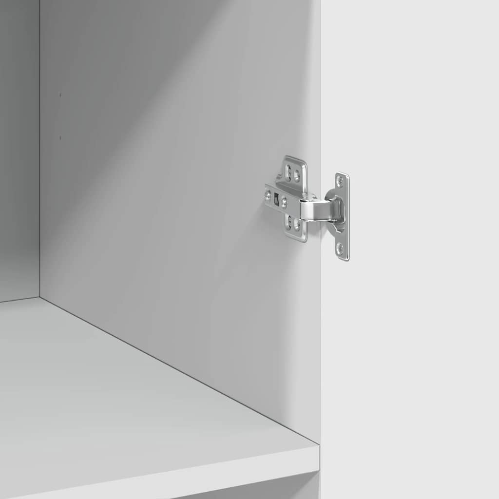 Highboard White 70x42.5x185 cm Engineered Wood