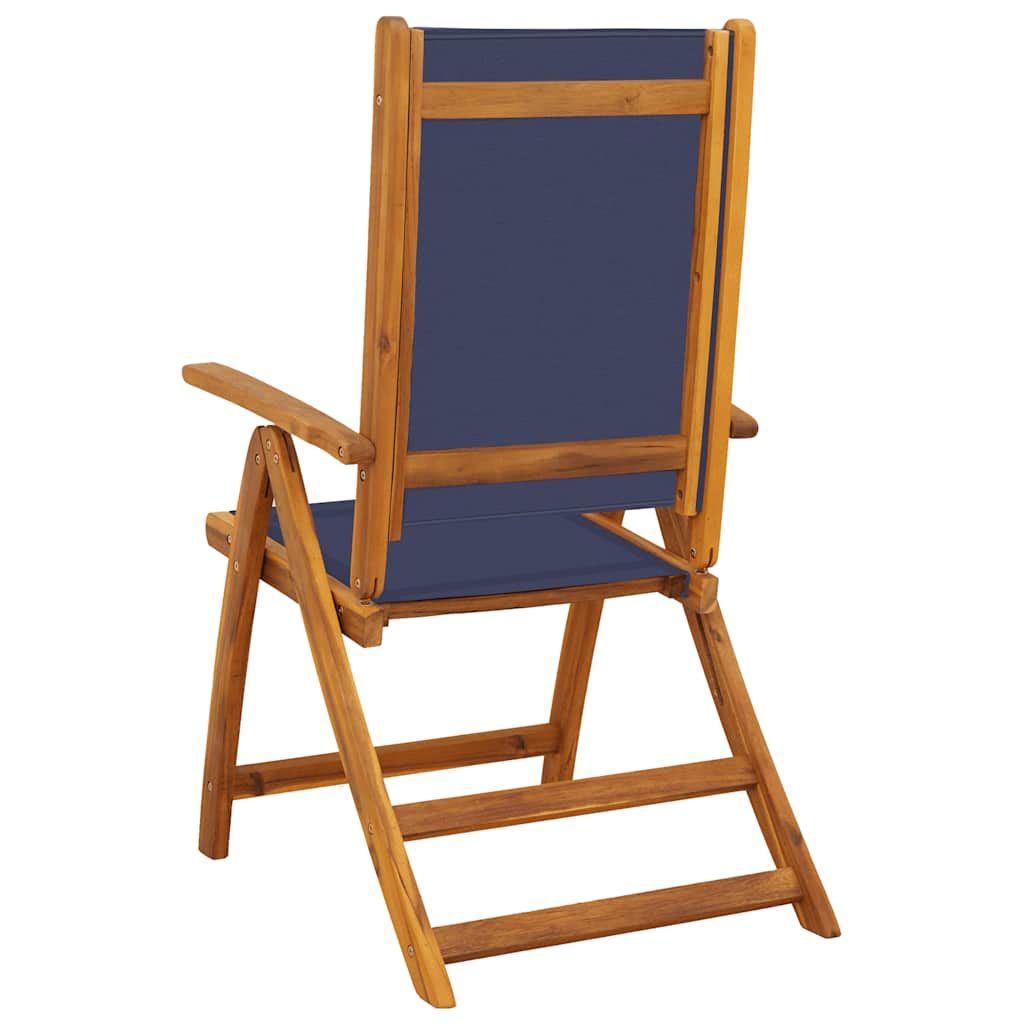 Folding Chairs 2 pcs Solid Wood Acacia and Textilene
