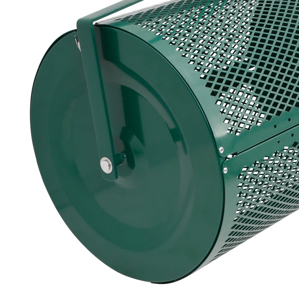 Compost Spreader 75L Green Ø40x60 cm Steel