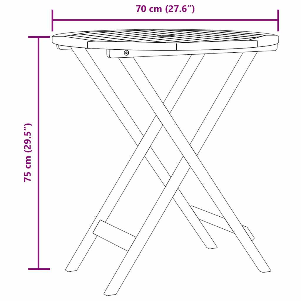 3 Piece Bistro Set Cream White Fabric and Solid Wood
