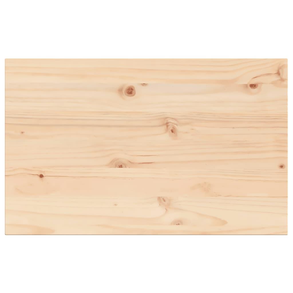 Table Top 80x50x1.7 cm Rectangular Solid Wood Pine