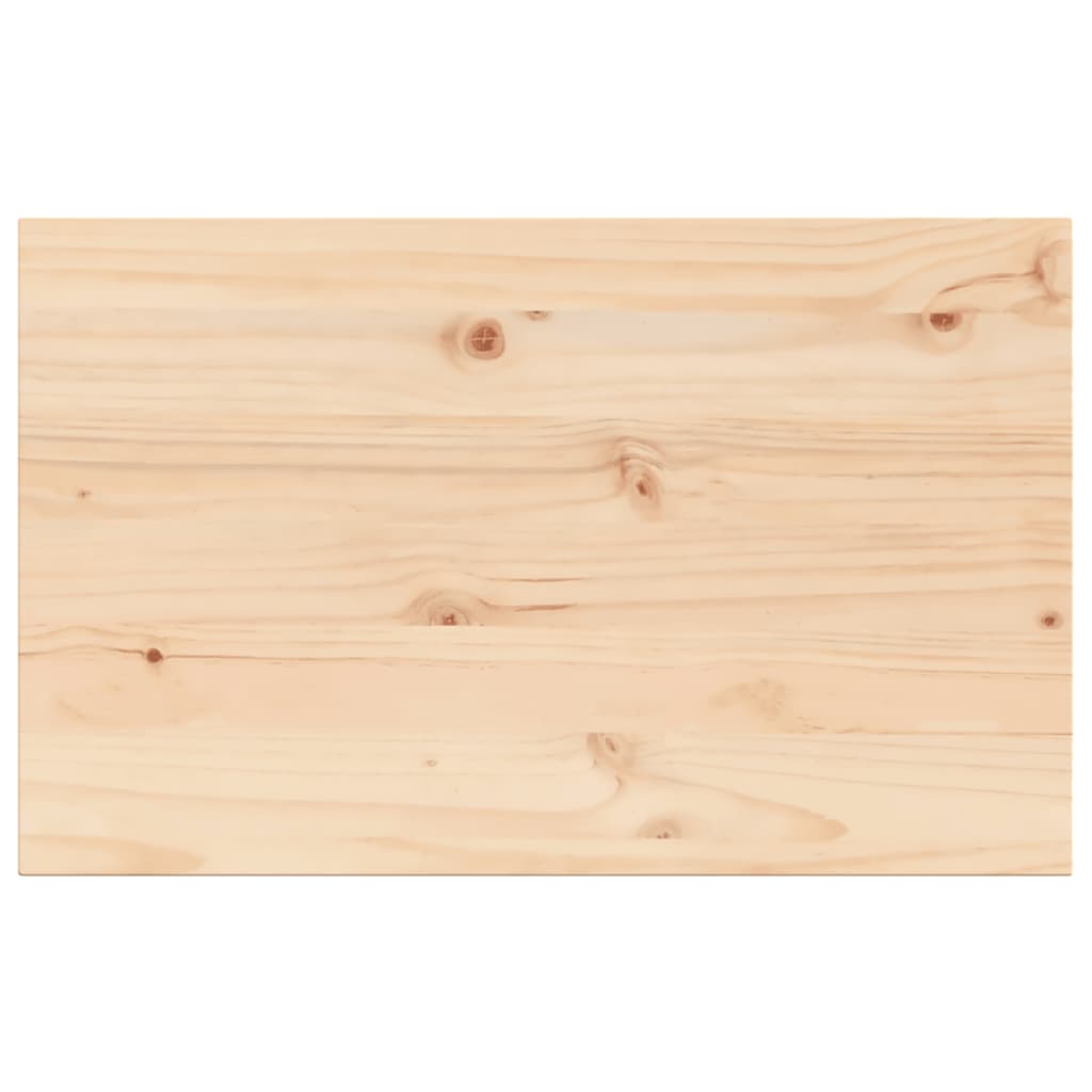 Table Top 80x50x1.7 cm Rectangular Solid Wood Pine