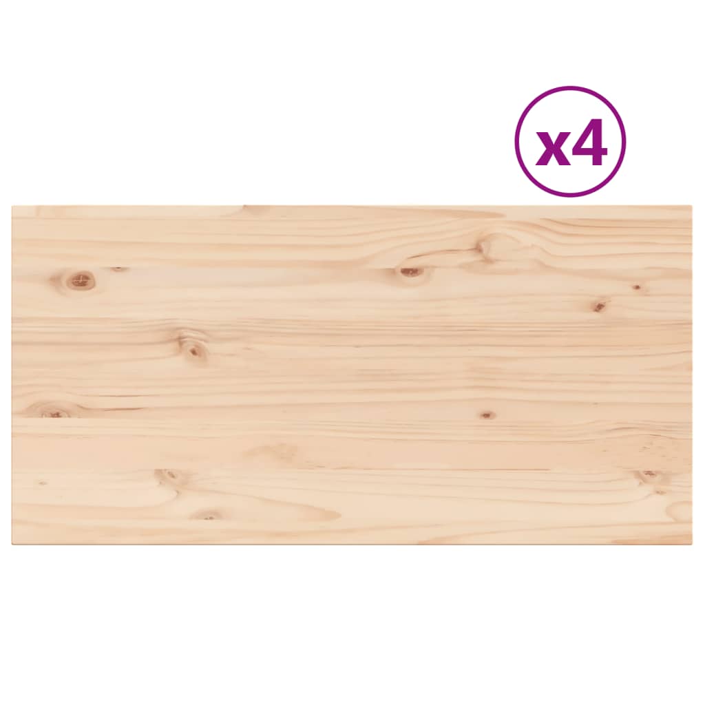 Table Tops 4 pcs 90x45x1.7 cm Rectangular Solid Wood Pine