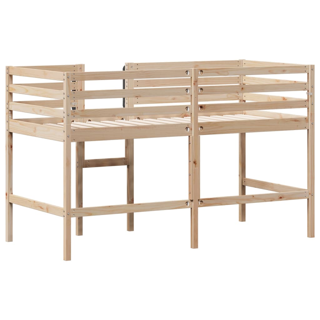 Kids' Loft Bed without Mattress 90x190 cm Solid Wood Pine