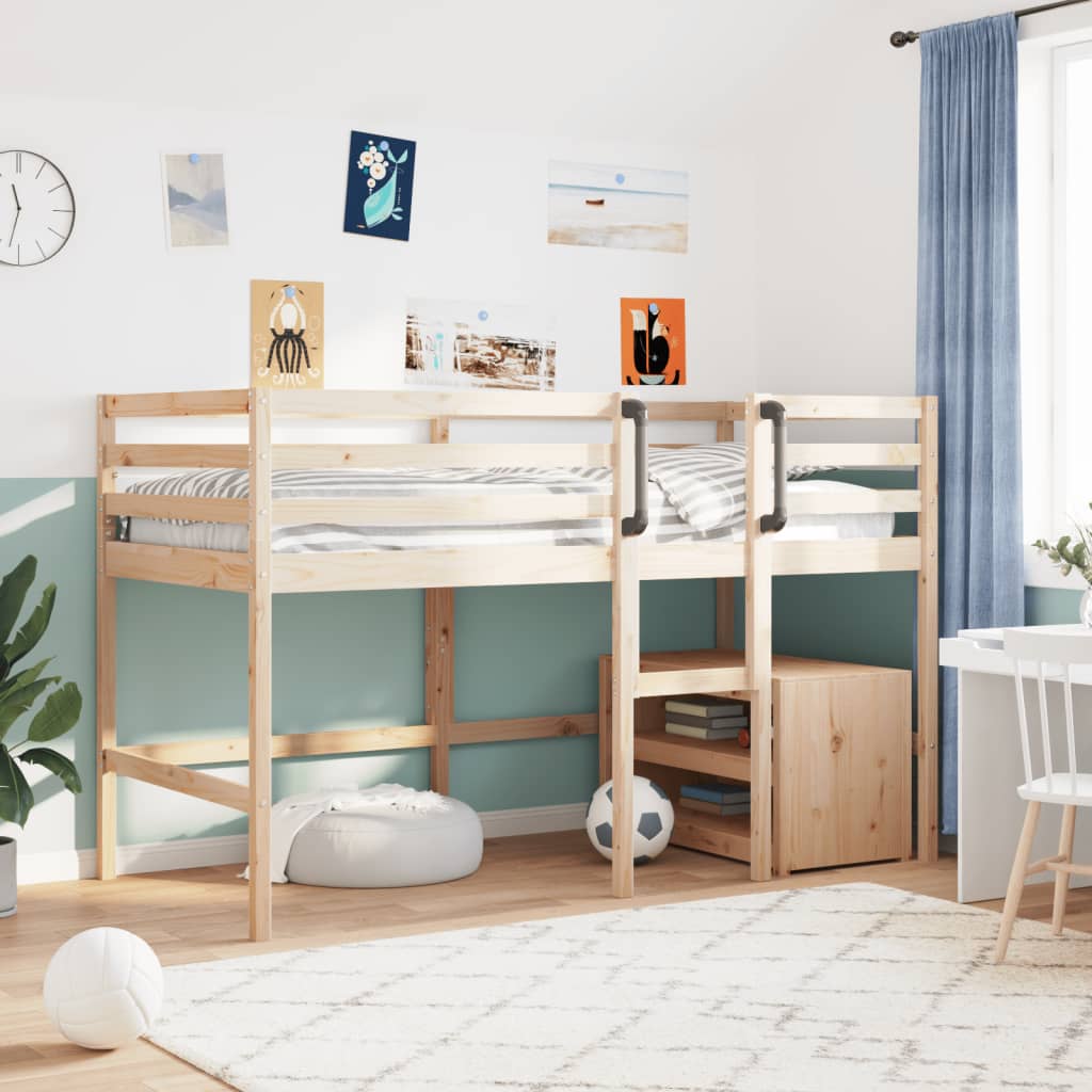 Kids&#39; Loft Bed without Mattress 90x190 cm Solid Wood Pine