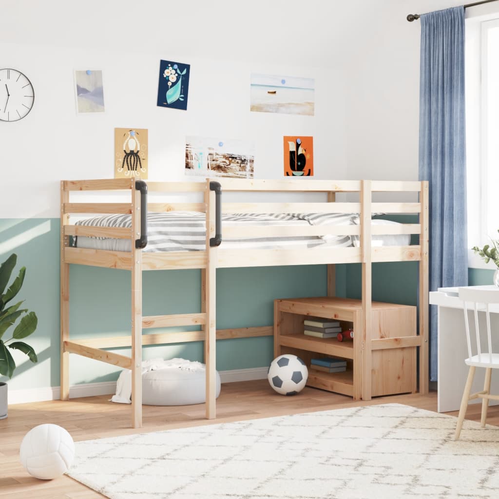 Kids&#39; Loft Bed without Mattress 90x190 cm Solid Wood Pine