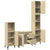 3 Piece Bathroom Furniture Set Sonoma Oak Engineered Wood