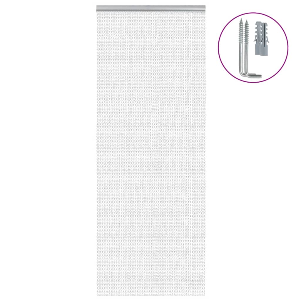Chain Door Fly Screen 80x212 cm Aluminium