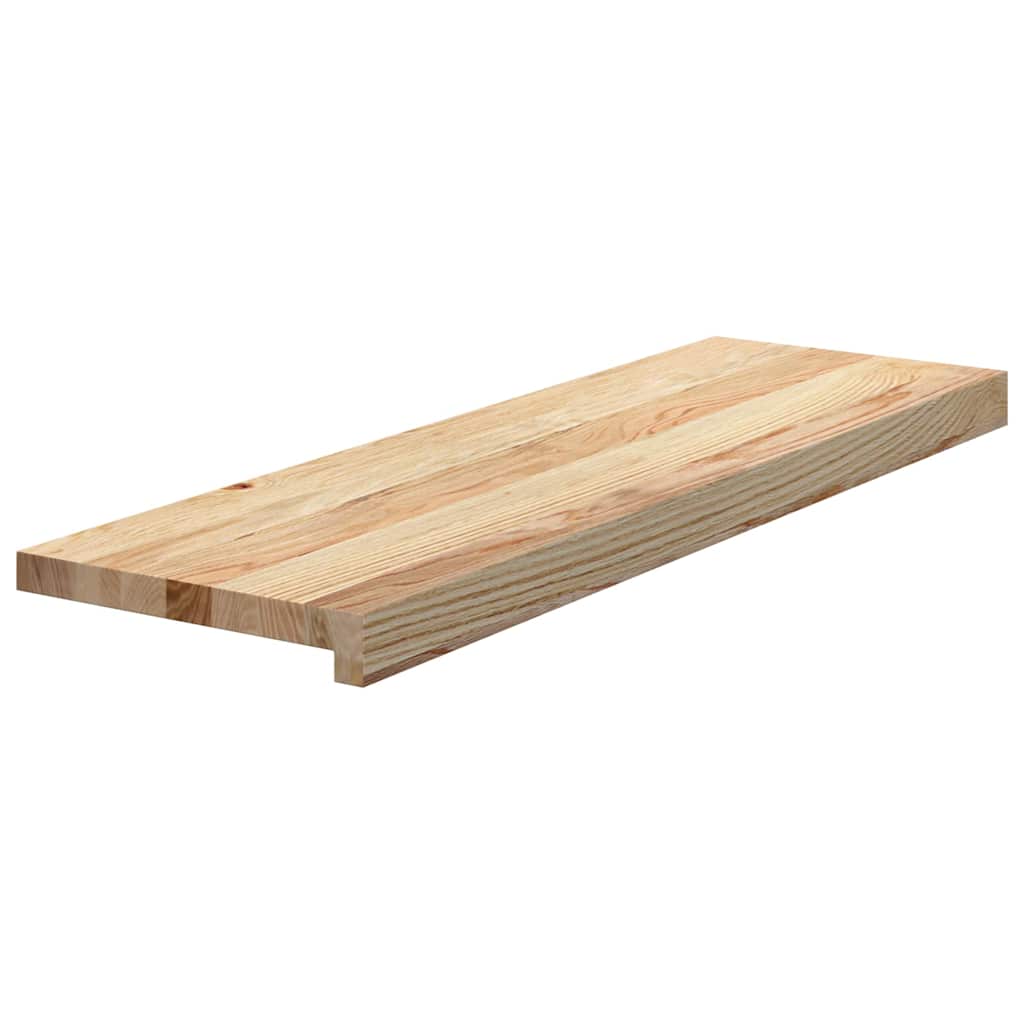 Stair Treads 4 pcs Untreated 80x25x2 cm Solid Wood Oak