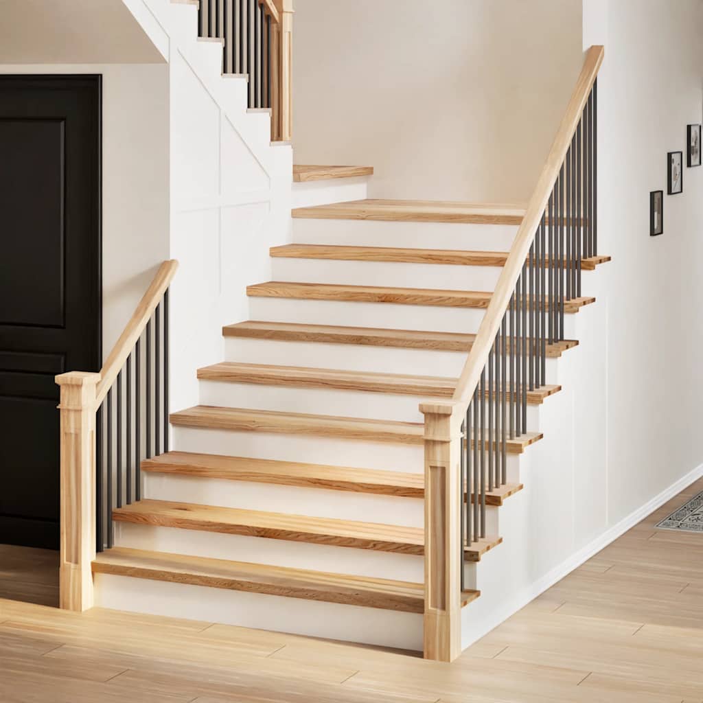 Stair Treads 4 pcs Untreated 120x30x2 cm Solid Wood Oak
