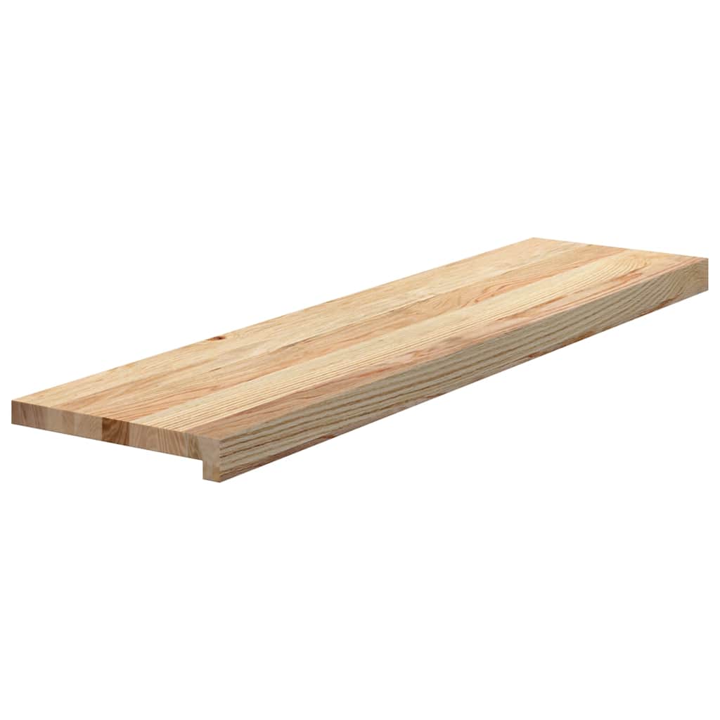 Stair Treads 8 pcs Untreated 100x30x2 cm Solid Wood Oak