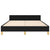 Bed Frame without Mattress Black 137x187 cm Double Fabric