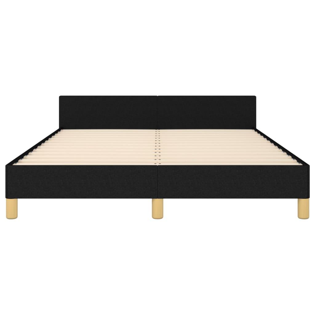 Bed Frame without Mattress Black 137x187 cm Double Fabric
