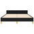 Bed Frame without Mattress Black 137x187 cm Double Fabric