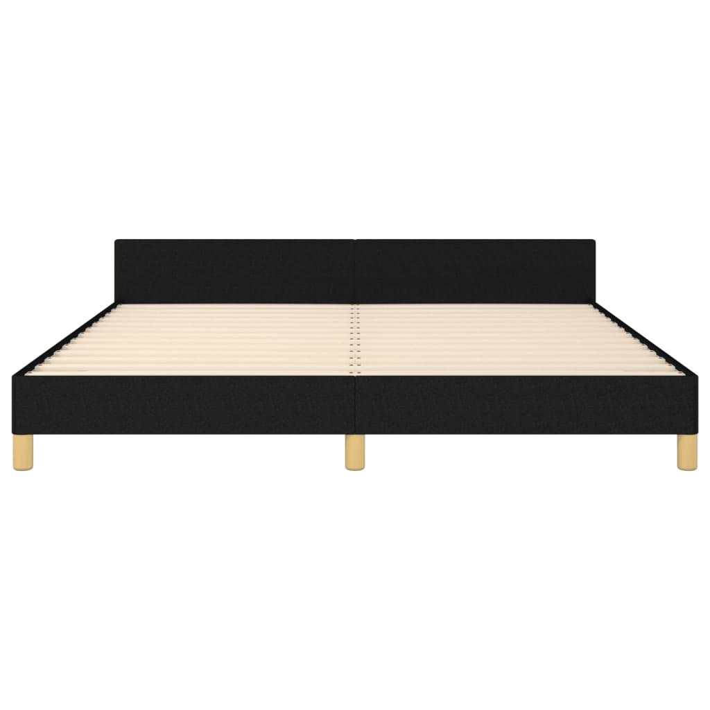 Bed Frame without Mattress Black 152x203 cm Queen Fabric