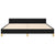 Bed Frame without Mattress Black 152x203 cm Queen Fabric