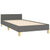 Bed Frame without Mattress Dark Grey 107x203 cm King Single Size Fabric